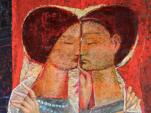 Otello Rosa dipinti: abbraccio n&deg; 165D (1997)