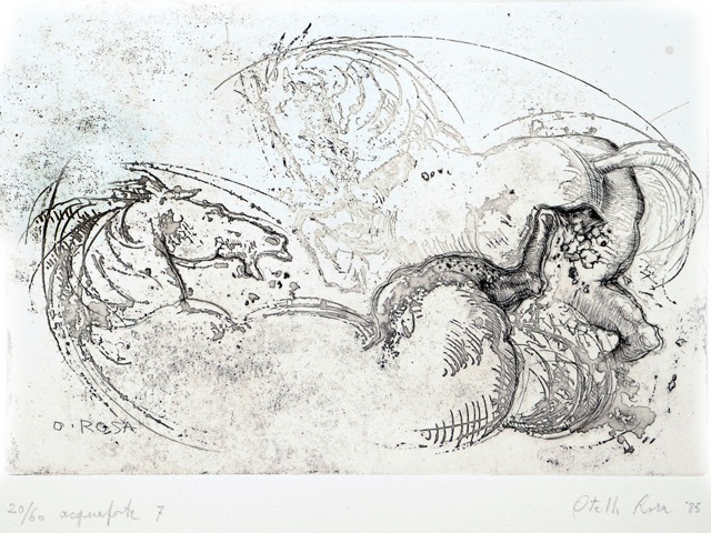 Otello Rosa acquaforte: cavalli n&deg; A7 (1985)